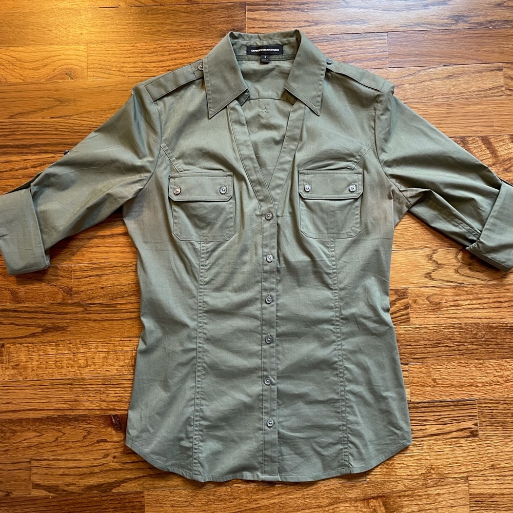Express Military Style Button Down